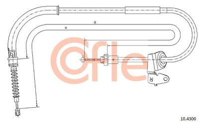104300 COFLE Тросик, cтояночный тормоз