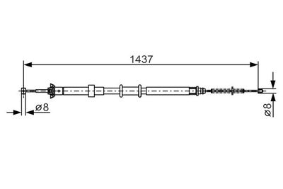 1987482237 BOSCH Тросик, cтояночный тормоз