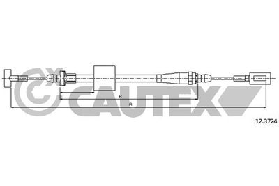 761062 CAUTEX Тросик, cтояночный тормоз