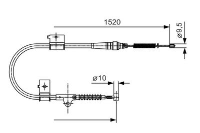 1987482051 BOSCH Тросик, cтояночный тормоз