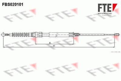FBS020101 FTE Тросик, cтояночный тормоз