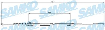 C0942B SAMKO Тросик, cтояночный тормоз