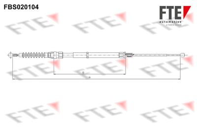 FBS020104 FTE Тросик, cтояночный тормоз