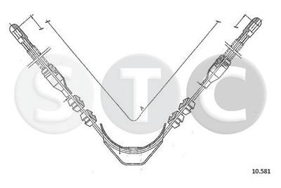 T482452 STC Тросик, cтояночный тормоз