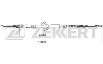 BZ1213 ZEKKERT Тросик, cтояночный тормоз