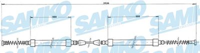 C0162B SAMKO Тросик, cтояночный тормоз