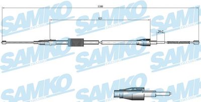 C0035B SAMKO Тросик, cтояночный тормоз