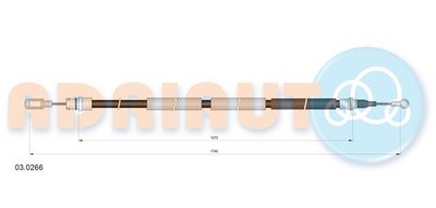 030266 ADRIAUTO Тросик, cтояночный тормоз