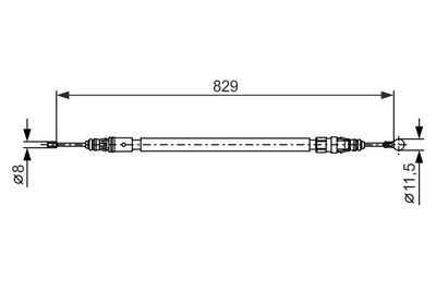 1987482372 BOSCH Тросик, cтояночный тормоз