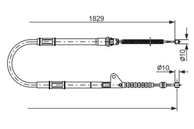 1987477545 BOSCH Тросик, cтояночный тормоз