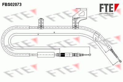 FBS02073 FTE Тросик, cтояночный тормоз