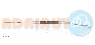 050204 ADRIAUTO Тросик, cтояночный тормоз