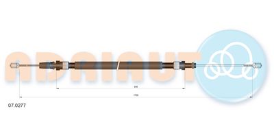 070277 ADRIAUTO Тросик, cтояночный тормоз