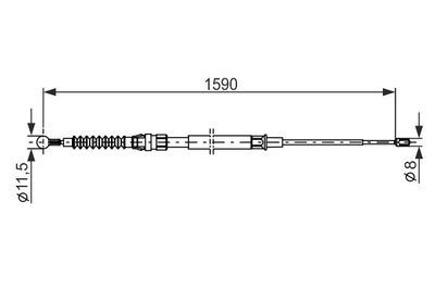 1987482265 BOSCH Тросик, cтояночный тормоз