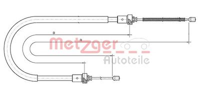 106893 METZGER Тросик, cтояночный тормоз