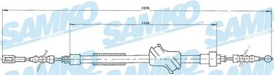 C0044B SAMKO Тросик, cтояночный тормоз