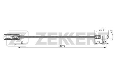 BZ1324 ZEKKERT Тросик, cтояночный тормоз