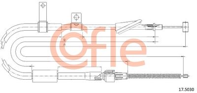 175030 COFLE Тросик, cтояночный тормоз