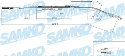 C0067B SAMKO Тросик, cтояночный тормоз