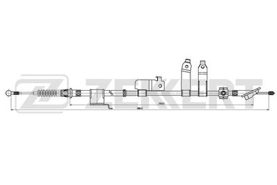 BZ1311 ZEKKERT Тросик, cтояночный тормоз