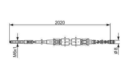 1987477322 BOSCH Тросик, cтояночный тормоз