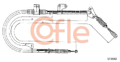 170582 COFLE Тросик, cтояночный тормоз