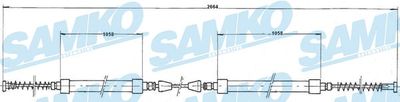 C0161B SAMKO Тросик, cтояночный тормоз