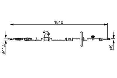 1987482507 BOSCH Тросик, cтояночный тормоз