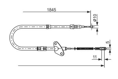 1987477118 BOSCH Тросик, cтояночный тормоз