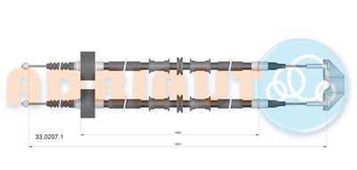 3302071 ADRIAUTO Тросик, cтояночный тормоз