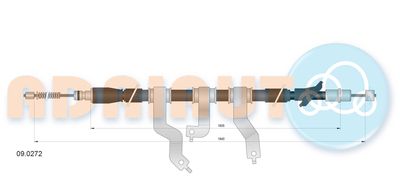 090272 ADRIAUTO Тросик, cтояночный тормоз