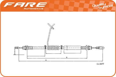 18285 FARE SA Тросик, cтояночный тормоз