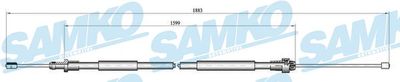 C0105B SAMKO Тросик, cтояночный тормоз