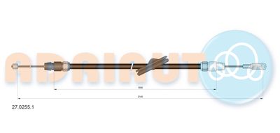 2702551 ADRIAUTO Тросик, cтояночный тормоз