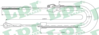 C1429B LPR Тросик, cтояночный тормоз