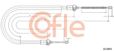 106892 COFLE Тросик, cтояночный тормоз