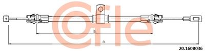 9220160B036 COFLE Тросик, cтояночный тормоз