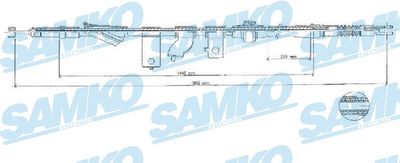 C1576B SAMKO Тросик, cтояночный тормоз