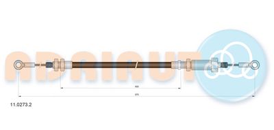 1102732 ADRIAUTO Тросик, cтояночный тормоз