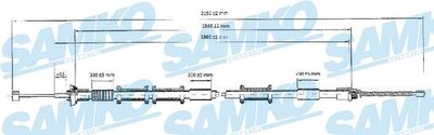 C1321B SAMKO Тросик, cтояночный тормоз