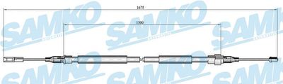 C0057B SAMKO Тросик, cтояночный тормоз