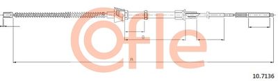107136 COFLE Тросик, cтояночный тормоз
