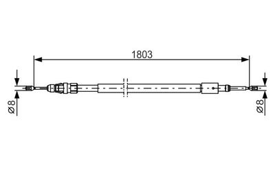 1987482317 BOSCH Тросик, cтояночный тормоз