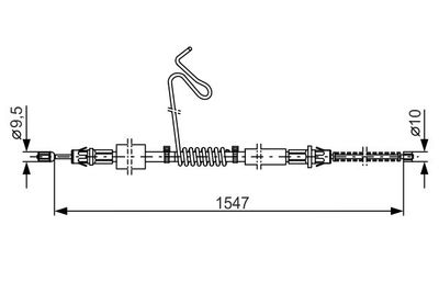 1987477174 BOSCH Тросик, cтояночный тормоз