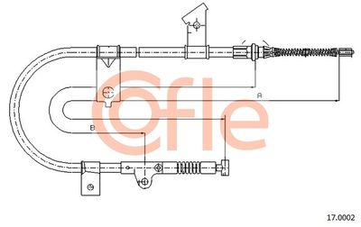 92170002 COFLE Тросик, cтояночный тормоз