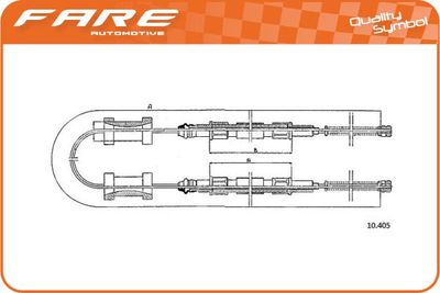 17699 FARE SA Тросик, cтояночный тормоз