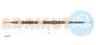 190243 ADRIAUTO Тросик, cтояночный тормоз