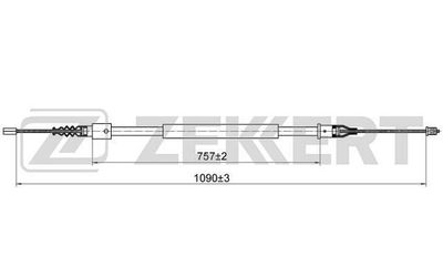 BZ1139 ZEKKERT Тросик, cтояночный тормоз