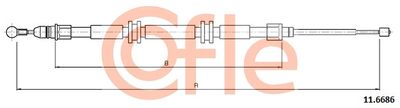 116686 COFLE Тросик, cтояночный тормоз