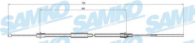 C0650B SAMKO Тросик, cтояночный тормоз